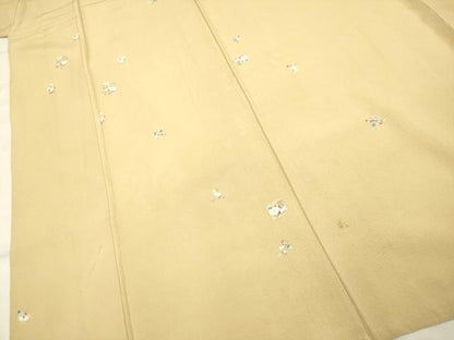 平和屋着物▽上質な小紋　単衣　破れ色紙花文　正絹　逸品　DAAP7461du