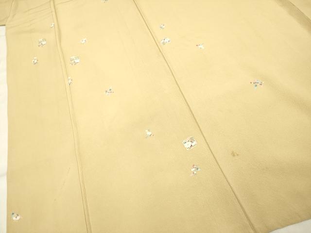 平和屋着物▽上質な小紋　単衣　破れ色紙花文　正絹　逸品　DAAP7461du