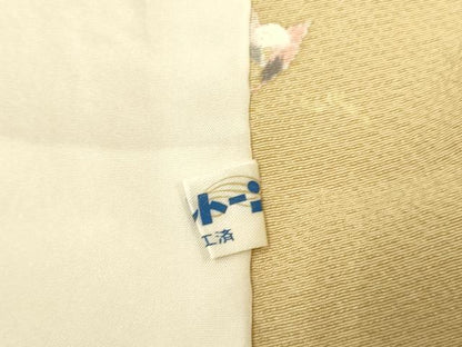 平和屋着物▽上質な小紋　単衣　破れ色紙花文　正絹　逸品　DAAP7461du