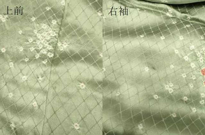 平和屋着物▽上質な小紋　単衣　絞り　舞花文　正絹　逸品　DAAP7466du