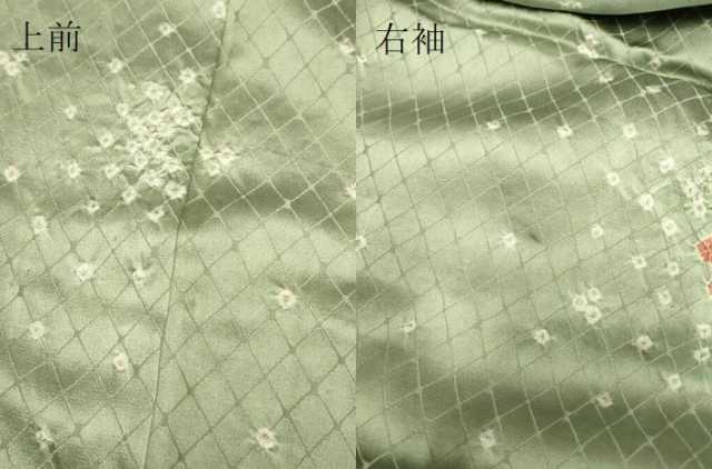 平和屋着物▽上質な小紋　単衣　絞り　舞花文　正絹　逸品　DAAP7466du