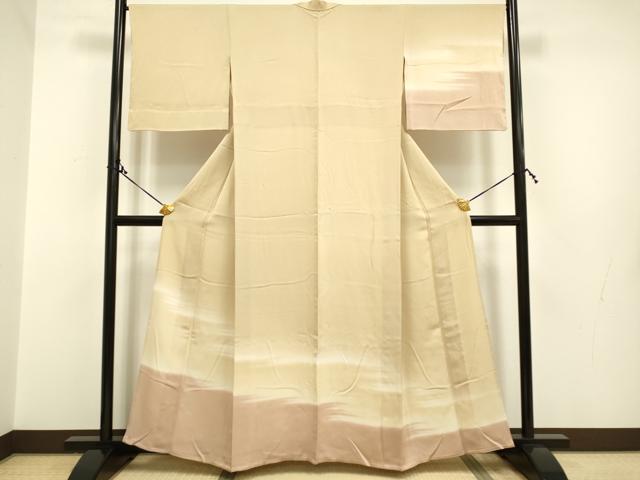 平和屋着物▽訪問着　単衣　霞文　暈し染め　正絹　逸品　DAAP7469du