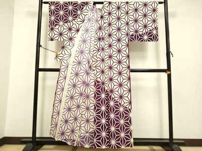 平和屋着物▽訪問着 単衣 麻の葉文様 正絹 逸品 DAAP7474du