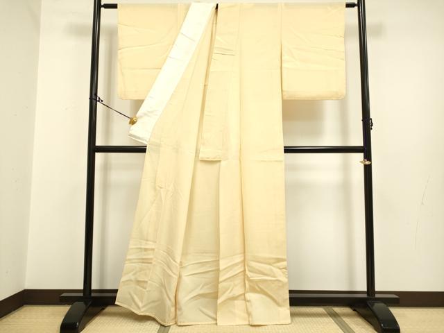 平和屋着物▽上質な色無地 単衣 蜂蜜色 正絹 逸品 DAAP7481du