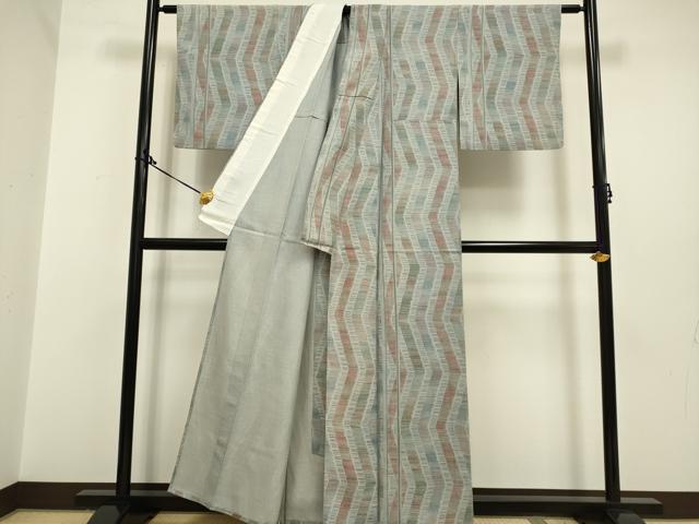 平和屋着物▽上質な紬　単衣　変わり間道　正絹　逸品　DAAP7491du
