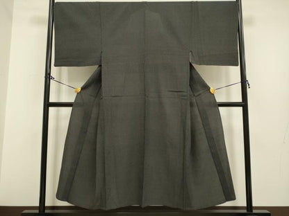 平和屋着物▽男性 本塩沢 単衣 蚊絣 正絹 逸品 DAAP7507du