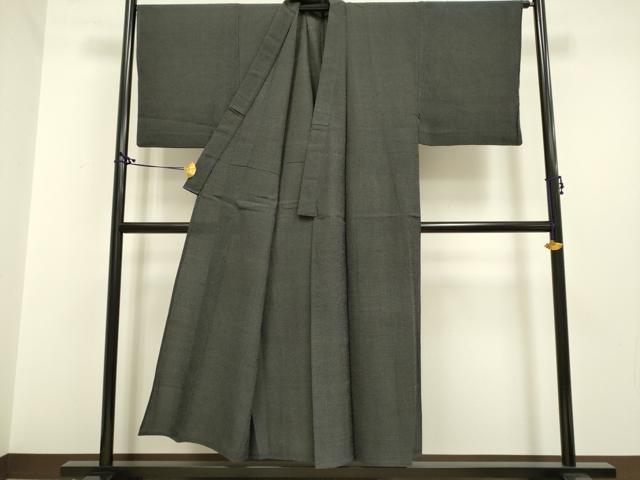 平和屋着物▽男性 本塩沢 単衣 蚊絣 正絹 逸品 DAAP7507du