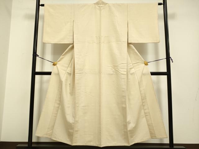 平和屋着物▽結城紬 単衣 本草木染 丁子色 証紙付き 正絹 逸品 DAAP7508du