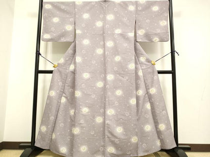 平和屋着物▽上質な小紋 単衣 舞花文 蛍暈し 洗える着物 DAAP7509du