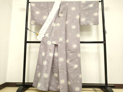 平和屋着物▽上質な小紋 単衣 舞花文 蛍暈し 洗える着物 DAAP7509du