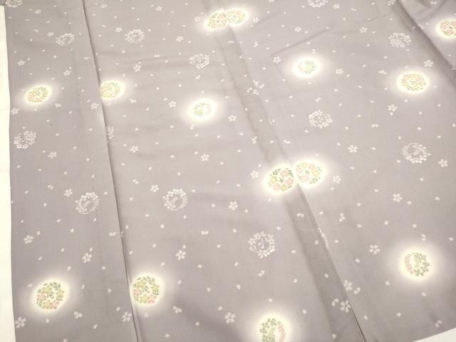 平和屋着物▽上質な小紋 単衣 舞花文 蛍暈し 洗える着物 DAAP7509du