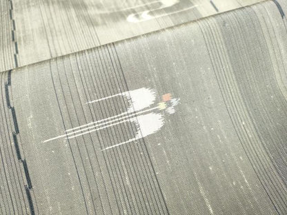 平和屋着物▽上質な紬 単衣 琉球絣文様 正絹 逸品 DAAP7510du