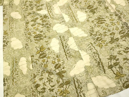 平和屋着物▽上質な紬 単衣 洋花文 正絹 逸品 DAAP7513du