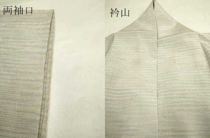 平和屋着物▽本塩沢 訪問着 単衣 作家物 やまだ織 型染 花鳥丸文 正絹 逸品 DAAP7514du