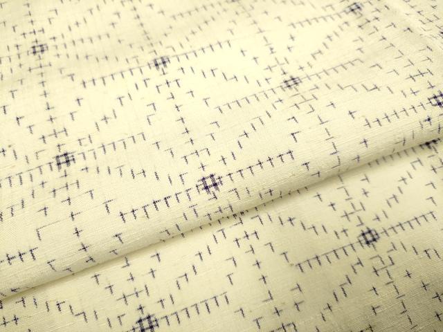 平和屋着物▽上質な紬 単衣 麻の葉文様 正絹 逸品 DAAP7516du