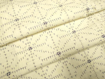 平和屋着物▽上質な紬 単衣 麻の葉文様 正絹 逸品 DAAP7516du