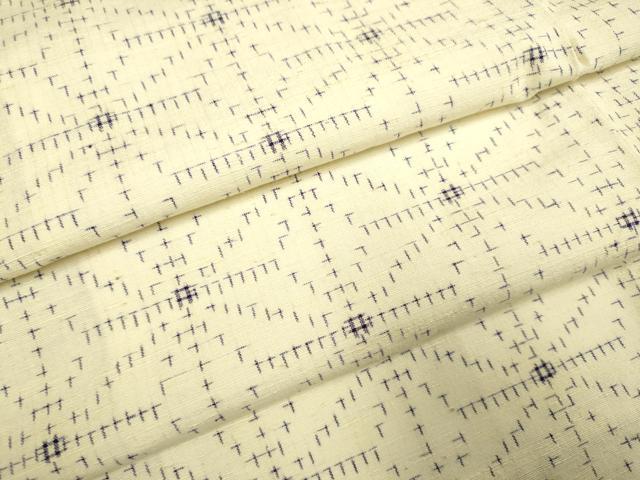 平和屋着物▽上質な紬 単衣 麻の葉文様 正絹 逸品 DAAP7516du