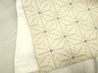 平和屋着物▽上質な紬 単衣 麻の葉文様 正絹 逸品 DAAP7516du