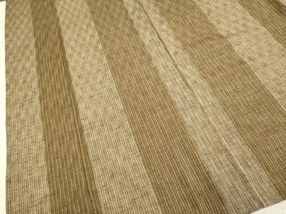 平和屋着物▽上質な紬 単衣 間道 正絹 逸品 DAAP7518du
