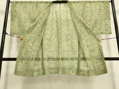 平和屋着物▽道行コート スリーシーズン 春夏秋 塵除け リボン織 正絹 逸品 DAAP7519du
