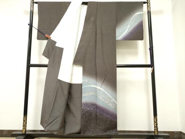 平和屋着物●染色家 岸上純平 訪問着 草花文 暈し染め 正絹 逸品 DAAP7817yyy