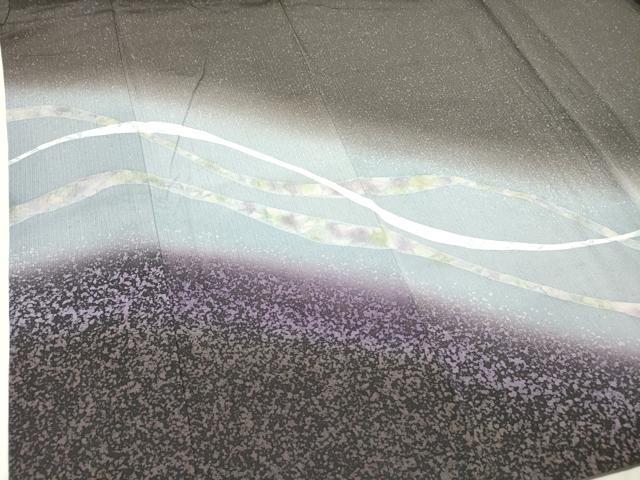 平和屋着物●染色家 岸上純平 訪問着 草花文 暈し染め 正絹 逸品 DAAP7817yyy