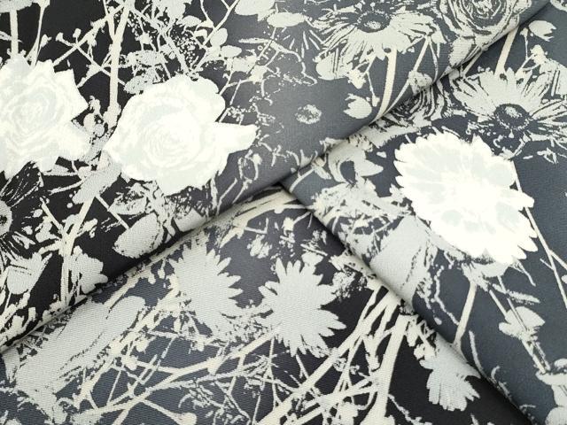 平和屋着物●上質な小紋 草花文 暈し染め 正絹 逸品 DAAP7839yyy