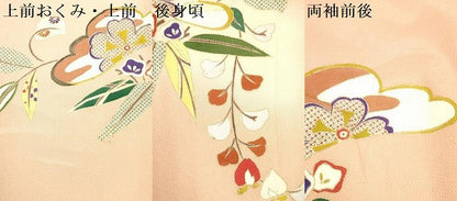 平和屋着物●訪問着 駒刺繍 松取り枝花文 暈し染め 金彩 鬼しぼ縮緬 正絹 逸品 DAAP7846yyy