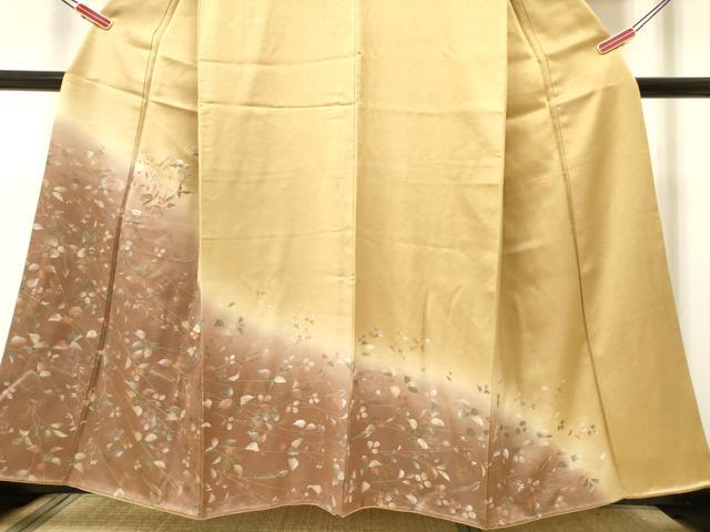 平和屋着物●訪問着 刺繍 草花文 暈し染め 金彩 正絹 逸品 DAAP7858yyy