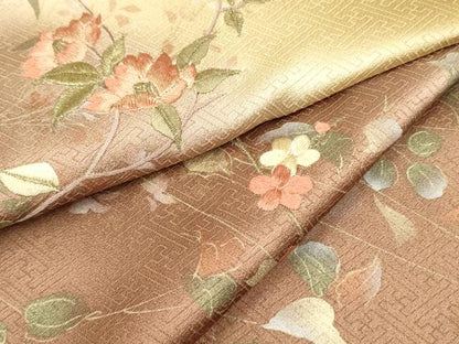 平和屋着物●訪問着 刺繍 草花文 暈し染め 金彩 正絹 逸品 DAAP7858yyy