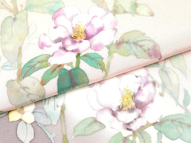 平和屋着物●藍墨作家 木田慎一 訪問着 手描き 草花文 暈し染め 正絹 逸品 DAAP7887yyy