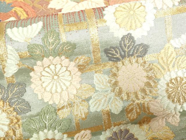 平和屋着物■六通柄袋帯　唐織　鳳凰花丸文　金糸　正絹　逸品　DAAP8573sf