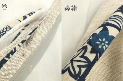 平和屋着物●スリーシーズン 春夏秋 和装小物 亜麻草履 和装草履 逸品 未使用 DAAQ1206zzz