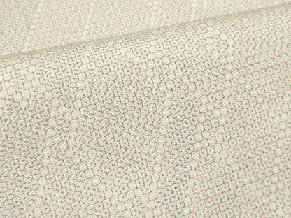 平和屋着物●本塩沢　反物　着尺　やまだ織　110亀甲　雪の中のきれ　江口マツ作　証紙付き　逸品　未使用　DAAQ1289zzz