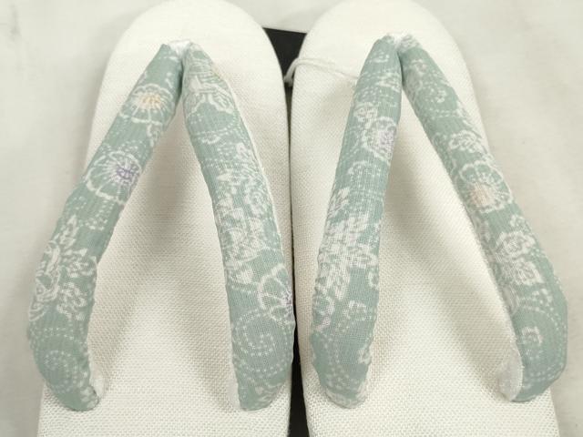 平和屋着物●スリーシーズン 春夏秋 和装小物 和装草履 亜麻草履 履物 逸品 未使用 DAAQ1465zzz