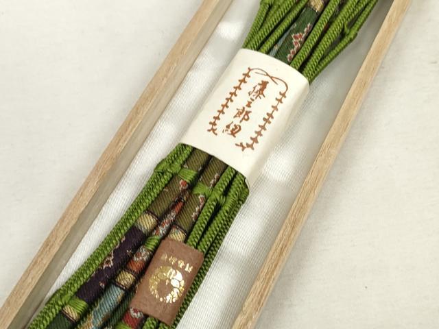 平和屋着物●和装小物　帯締め8本　龍村美術織物　藤三郎紐　唐花雙鳥長斑錦　逸品　未使用　DAAQ1480zzz