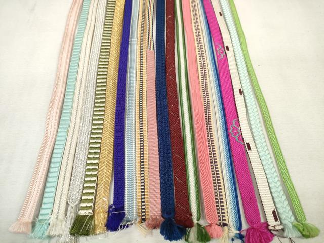 平和屋着物●和装小物　三分紐20本　帯締め　飾り紐　帯留め紐　逸品　DAAQ1510zzz