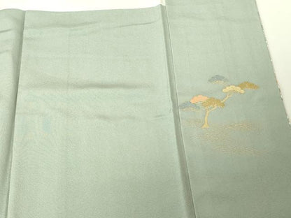 平和屋着物■豪華色留袖　流水風景松文　暈し染め　金彩　正絹　逸品　BAAS6313we