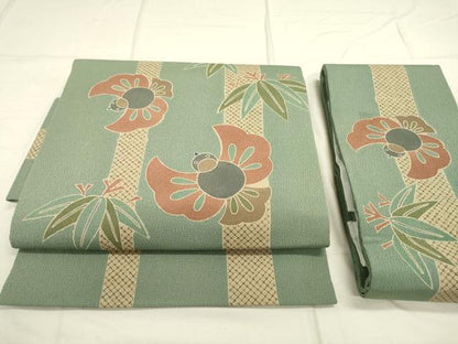 平和屋着物●つけ帯 ふくら雀 鬼しぼ縮緬 正絹 逸品 DAAQ2386fe