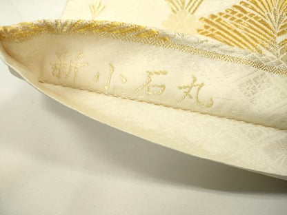 平和屋着物●六通柄袋帯 凰寿松唐織 新小石丸 金銀糸 正絹 逸品 DAAQ2490fe