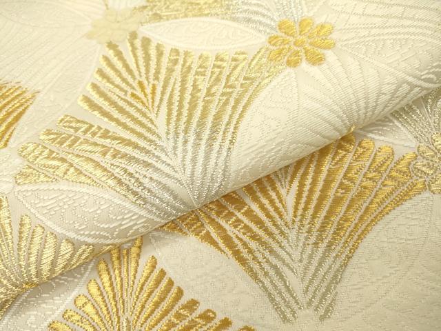 平和屋着物●六通柄袋帯 凰寿松唐織 新小石丸 金銀糸 正絹 逸品 DAAQ2490fe