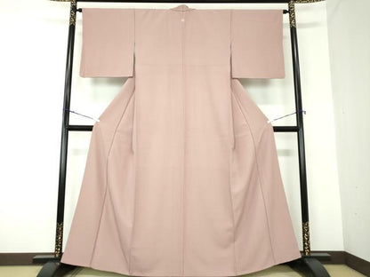 平和屋着物●洗える最高級着物　＜英＞はなぶさ謹製　色無地　胡桃染色　逸品　DAAQ2811ps