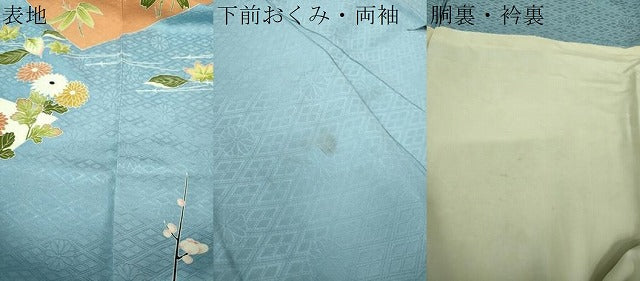 平和屋着物●お引きずり・お引き摺り　訪問着　和装　舞台　舞妓　芸妓　芸者　衣装　背抜き仕立て　吉祥吹き寄せ花文　逸品　DAAQ2916ps