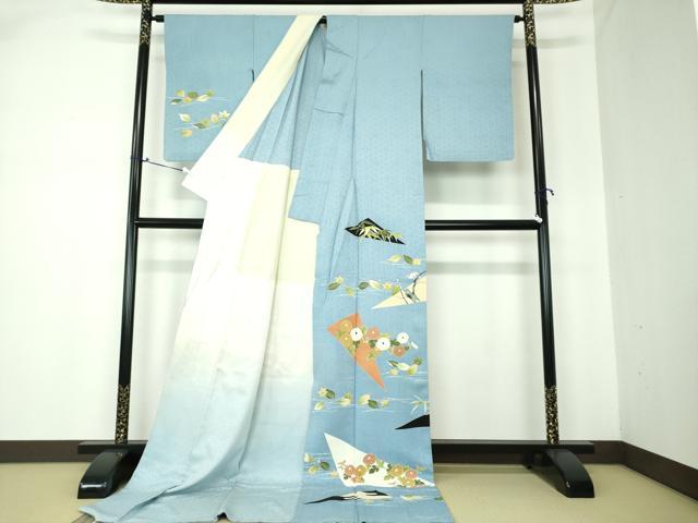 平和屋着物●お引きずり・お引き摺り　訪問着　和装　舞台　舞妓　芸妓　芸者　衣装　背抜き仕立て　吉祥吹き寄せ花文　逸品　DAAQ2916ps