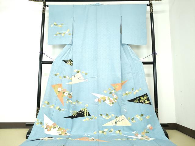 平和屋着物●お引きずり・お引き摺り　訪問着　和装　舞台　舞妓　芸妓　芸者　衣装　背抜き仕立て　吉祥吹き寄せ花文　逸品　DAAQ2916ps