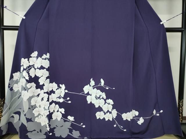 平和屋着物●色留訪問着 作家物 手描き 胡蝶蘭 正絹 逸品 DAAQ2924ps