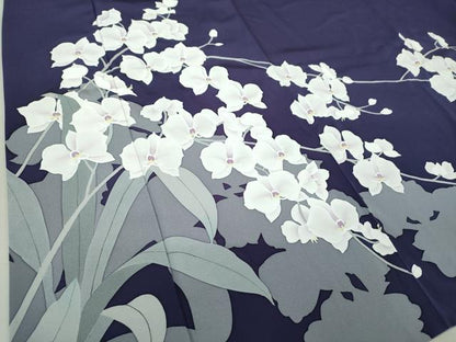 平和屋着物●色留訪問着 作家物 手描き 胡蝶蘭 正絹 逸品 DAAQ2924ps