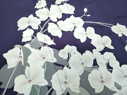 平和屋着物●色留訪問着 作家物 手描き 胡蝶蘭 正絹 逸品 DAAQ2924ps