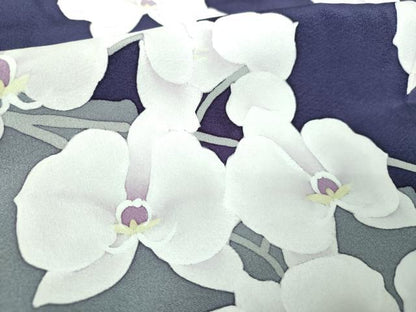 平和屋着物●色留訪問着 作家物 手描き 胡蝶蘭 正絹 逸品 DAAQ2924ps