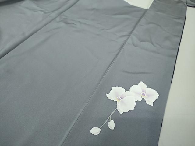 平和屋着物●色留訪問着 作家物 手描き 胡蝶蘭 正絹 逸品 DAAQ2924ps